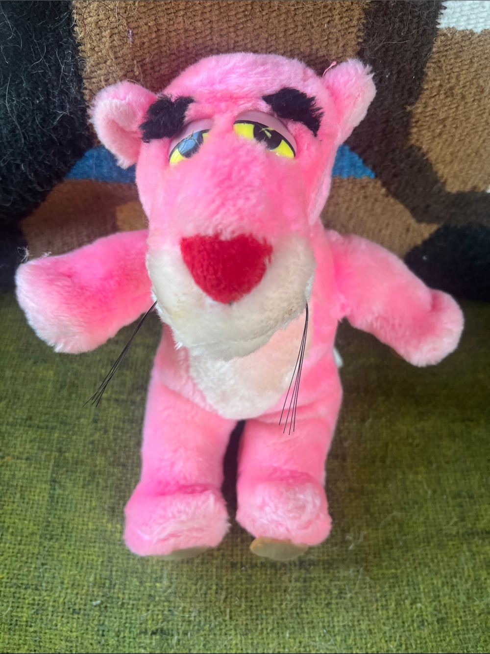 1987 24K COMPANY PINK PANTHER 25TH ANNIVERSARY PLUSH TOY SUCTION JOINTED NECK